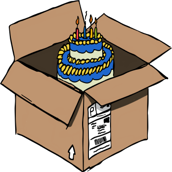 Drop Cake Shipping box from the Food from E-Bay series.