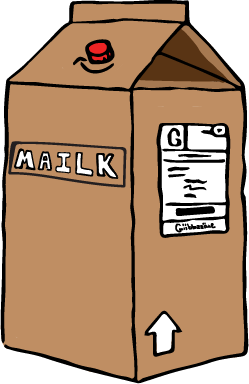 A blue and yellow letter g that is melting.